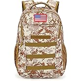 HYSANOG Boys Backpack for School,Military Teen Boys Backpack with USB Charging Pot,Camo Backpack Men 40L