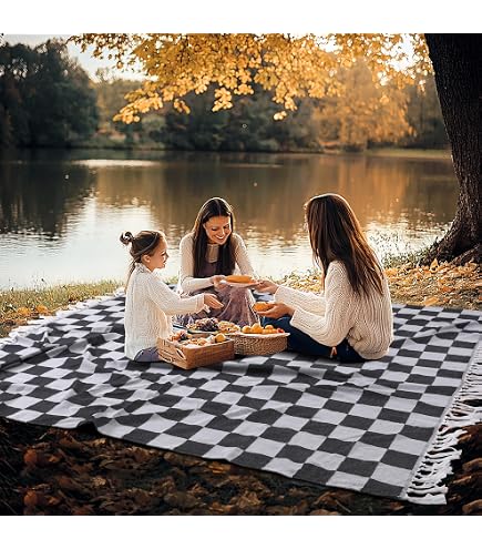 Antfuny Extra Large Picnic Blanket – 88"x82" Turkish Beach Towel, Super Absorbent, Quick Dry, Lightweight For Camping & Festivals