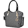 MKF Collection Tote Satchel Handbag for Women: PU Leather Shoulder Bag – Top-Handle Purse, Ladies Pocketbook By Mia K