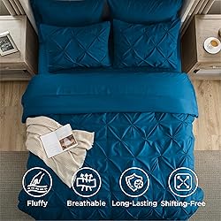 Bedsure Twin Comforter Set Teal - Bed in a Bag Twin