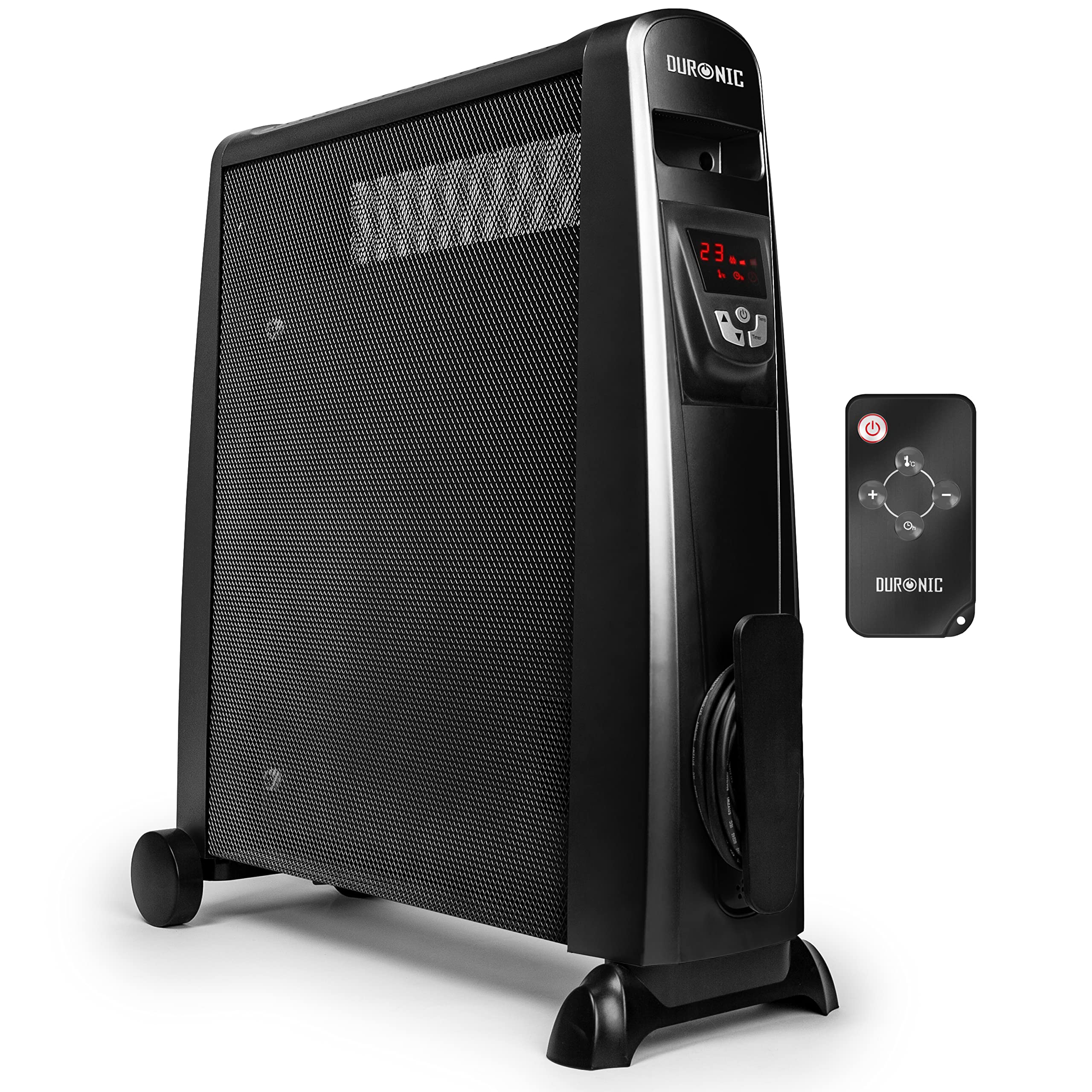 Duronic Electric Heater HV102 Oil Free Convection Heaters, Micathermic Panel Heaters, Portable Radiator with Mica Panels Convector Radiators for Heating Up Homes, Bedrooms, Offices & Garage Spaces