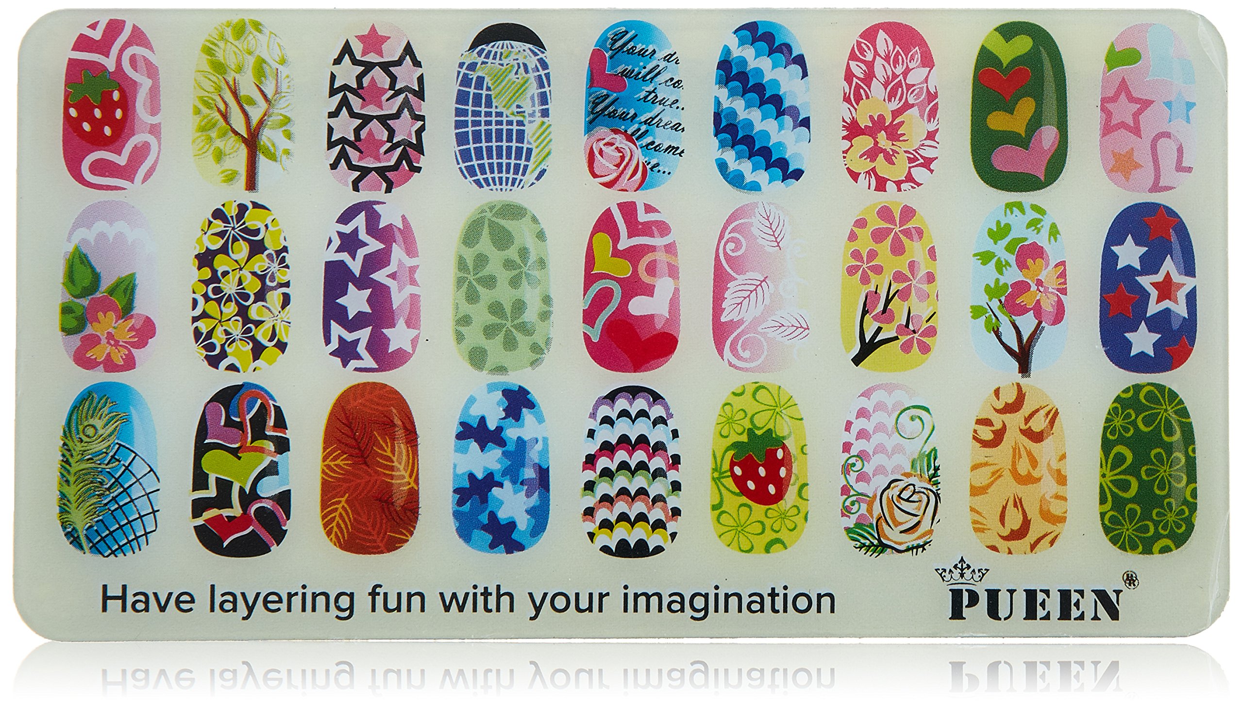 PUEEN Nail Art Stamping Plate Fairytale Lover 02