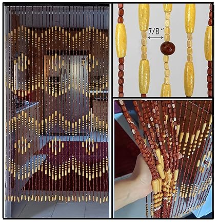 Bead Doorway Curtains Amazon Com Beadedstring Wood Beaded