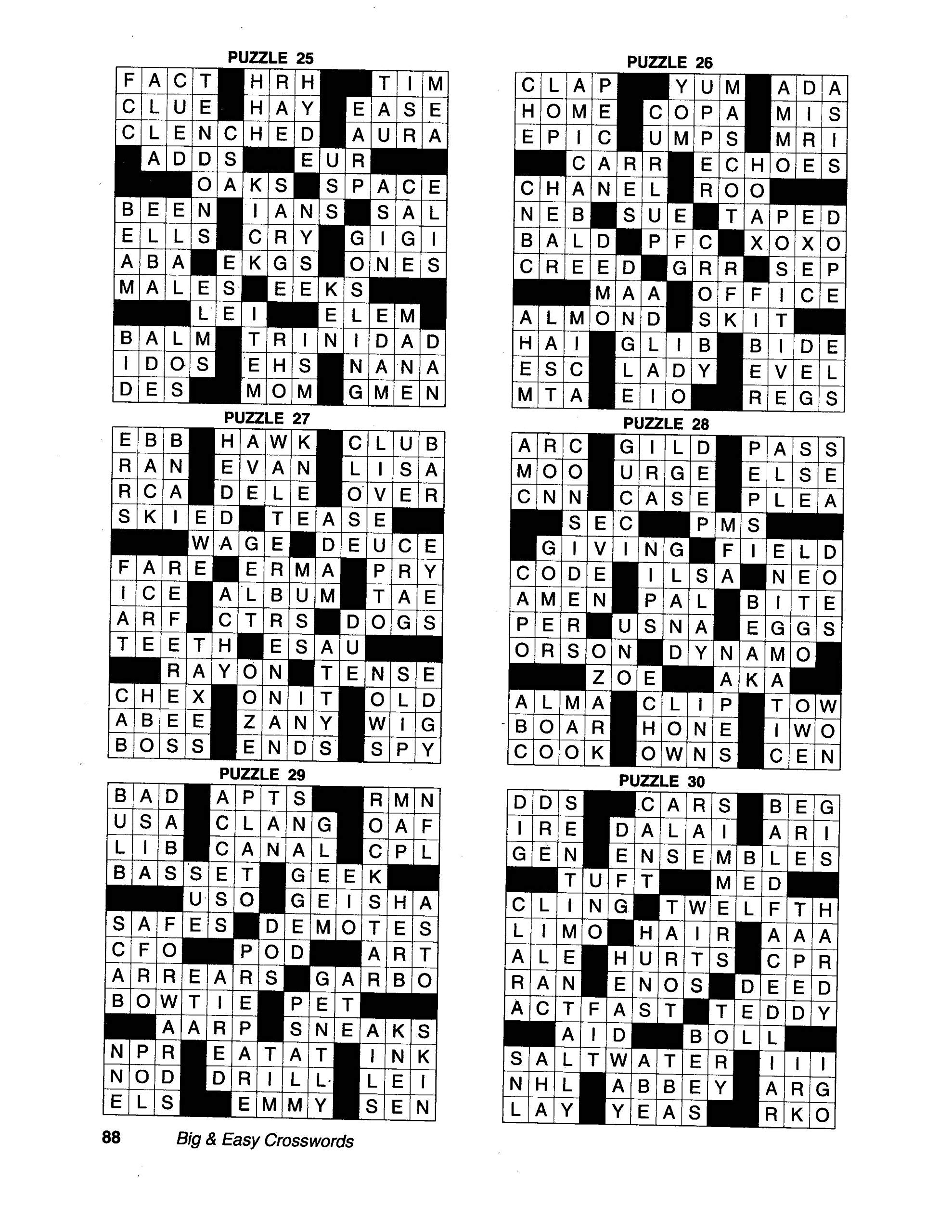 KAPPA Super Saver LARGE PRINT Crosswords Puzzle Pack Set Of 6 Full Size 