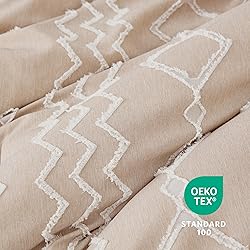 Bedsure Boho Tufted Comforter Set Full - Warm Sand