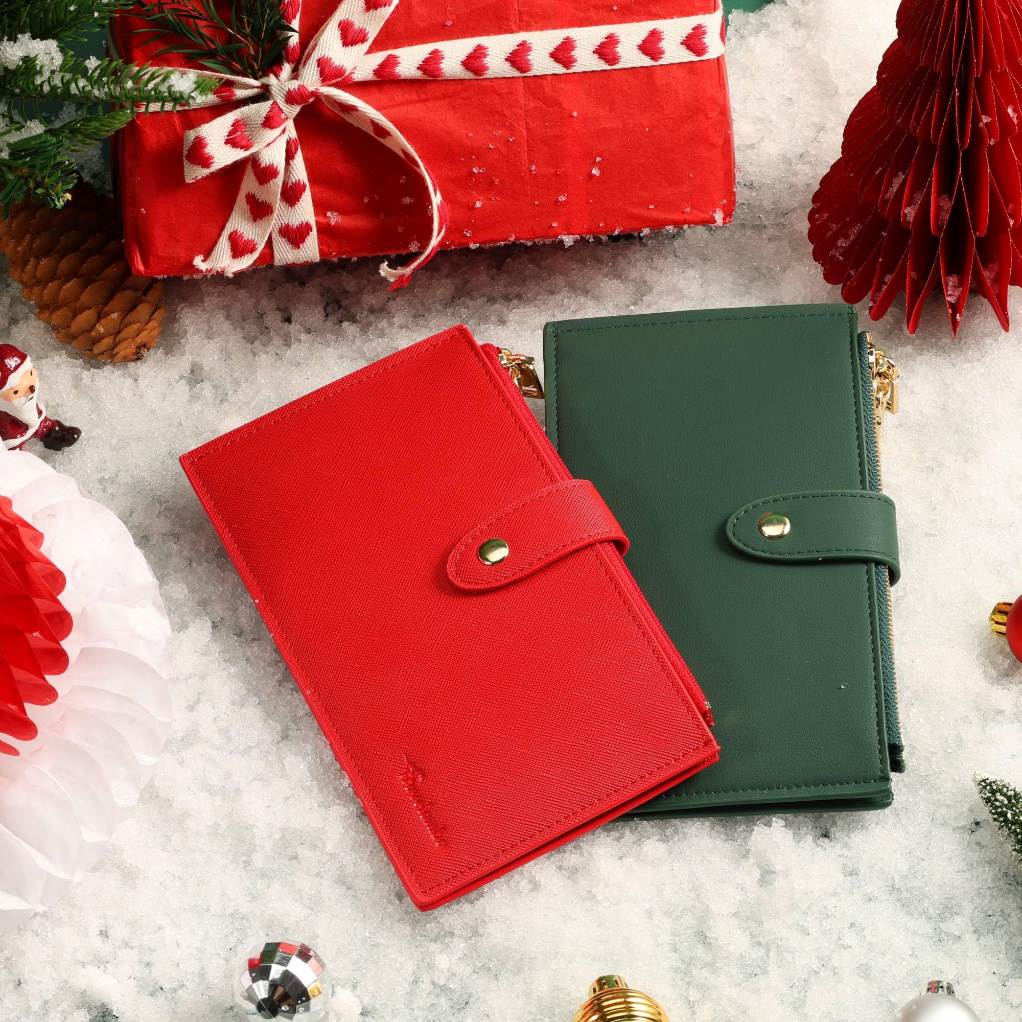 Travelambo Leather Wallets for Women Slim RFID Blocking Bifold Credit Card Holder Wallet