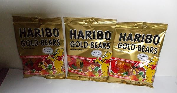 HARIBO GOLD-BEARS GUMMI CANDY, 8 OZ EACH