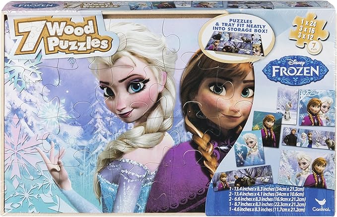 frozen wooden puzzle set
