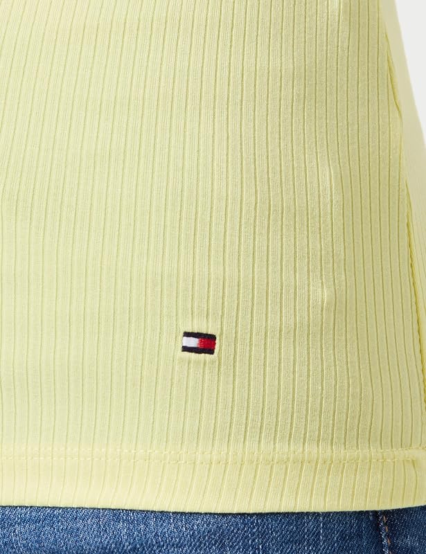 Damen Tank Top Rib Top Stretch, Gelb (Yellow Tulip), XL