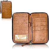 Leather Passport Holder for Travel – Genuine Leather Passport Wallet for Women & Men, Travel Wallet and Document Organizer