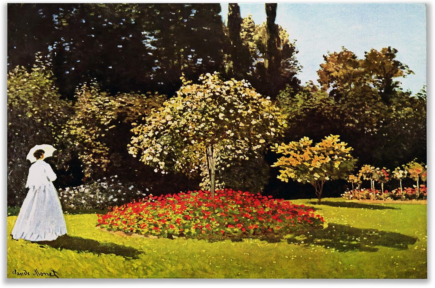 Wall Art Collection Canvas Woman in The Garden by