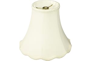 ROYAL DESIGNS, INC. Royal Designs Scalloped Bell Designer Lamp Shade, White, 4 x 8 x 7.25