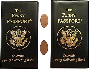 Two-Pack of Penny Passport Souvenir Collecting Book with Free Pressed Pennies