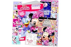 Bendon Minnie Mouse Coloring Book Stickers Set with Coloring Book and Minnie Stickers, Reward Sticker Set, and More