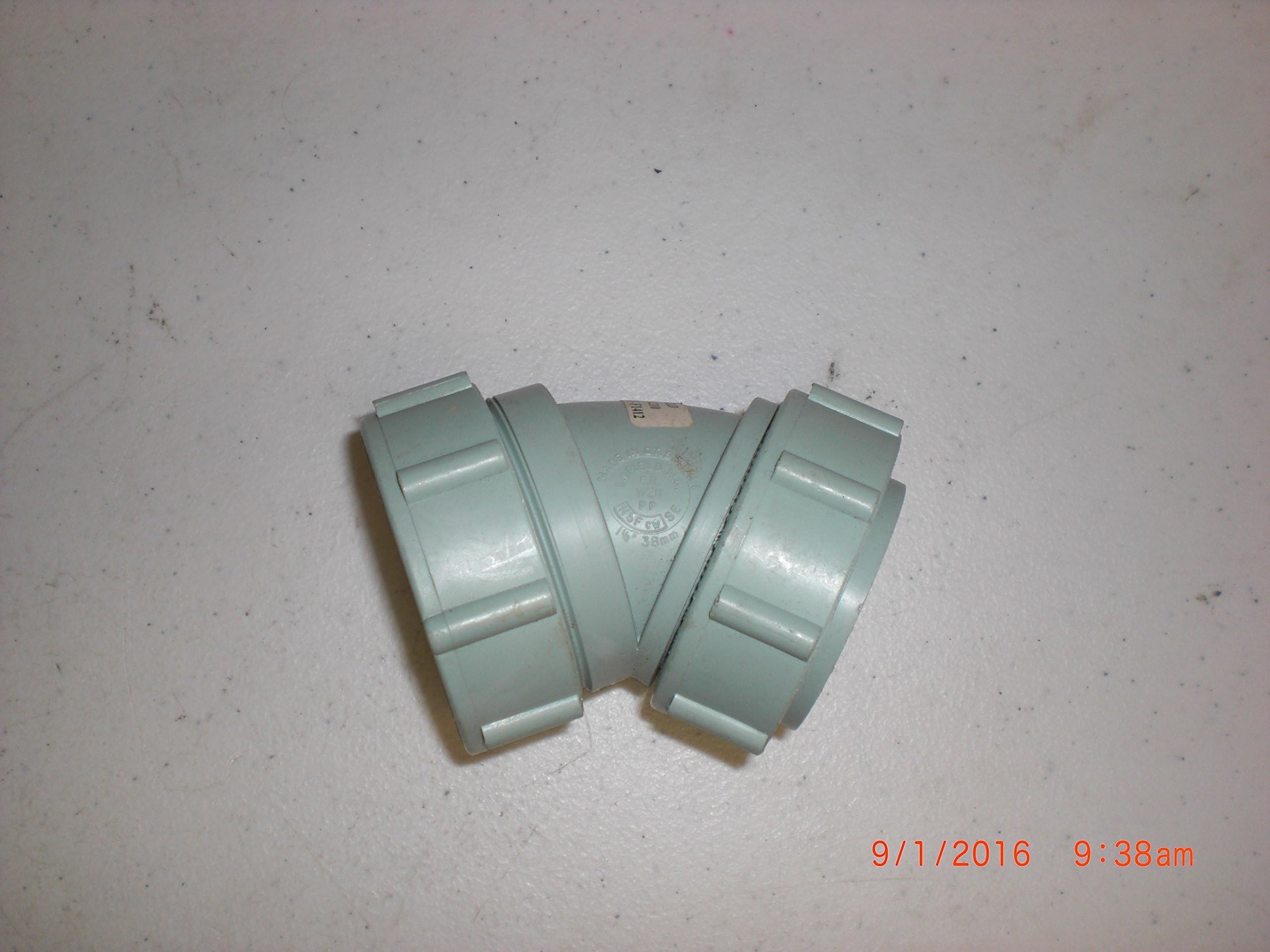 Enfield W211 LABLINE 1 1/2in LOOSE NUT 1/8 BEND (45°) MJ x LN FRPP Acid Waste