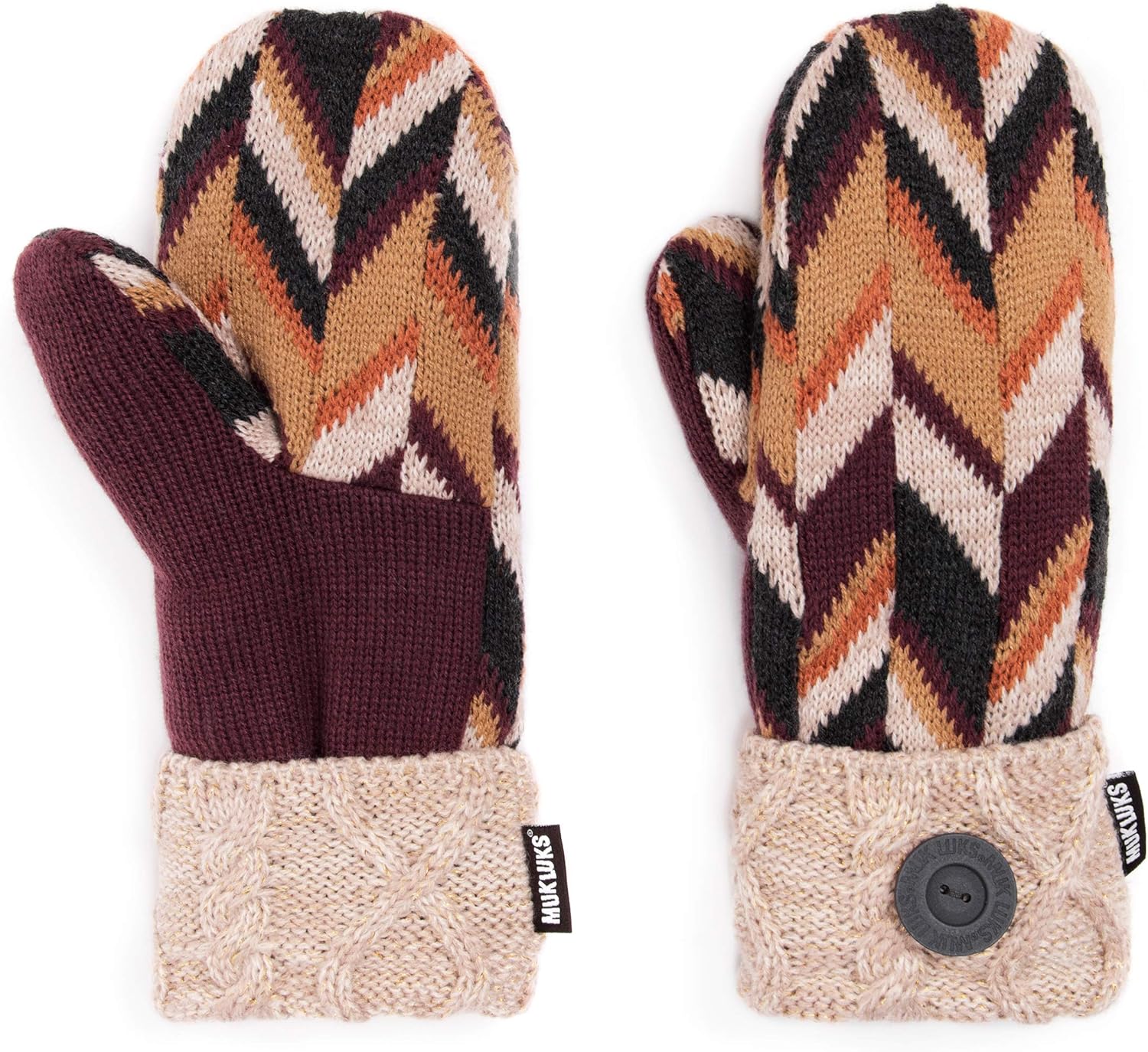 Muk Luks Women's Potholder Mittens, Plum, OSFM at  Women’s Clothing store