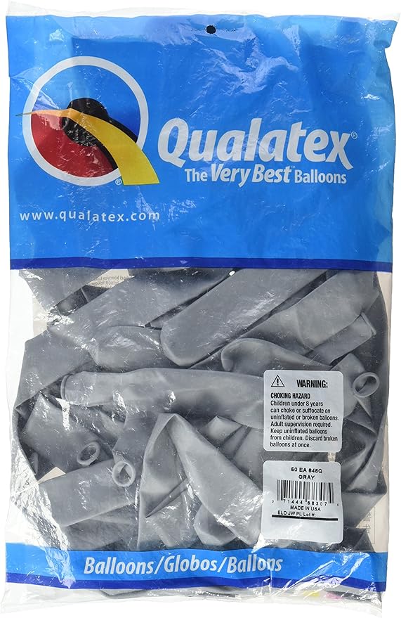 Qualatex 646Q Large Twisting Balloons, Gray Pack of 20 Kitchen & Dining