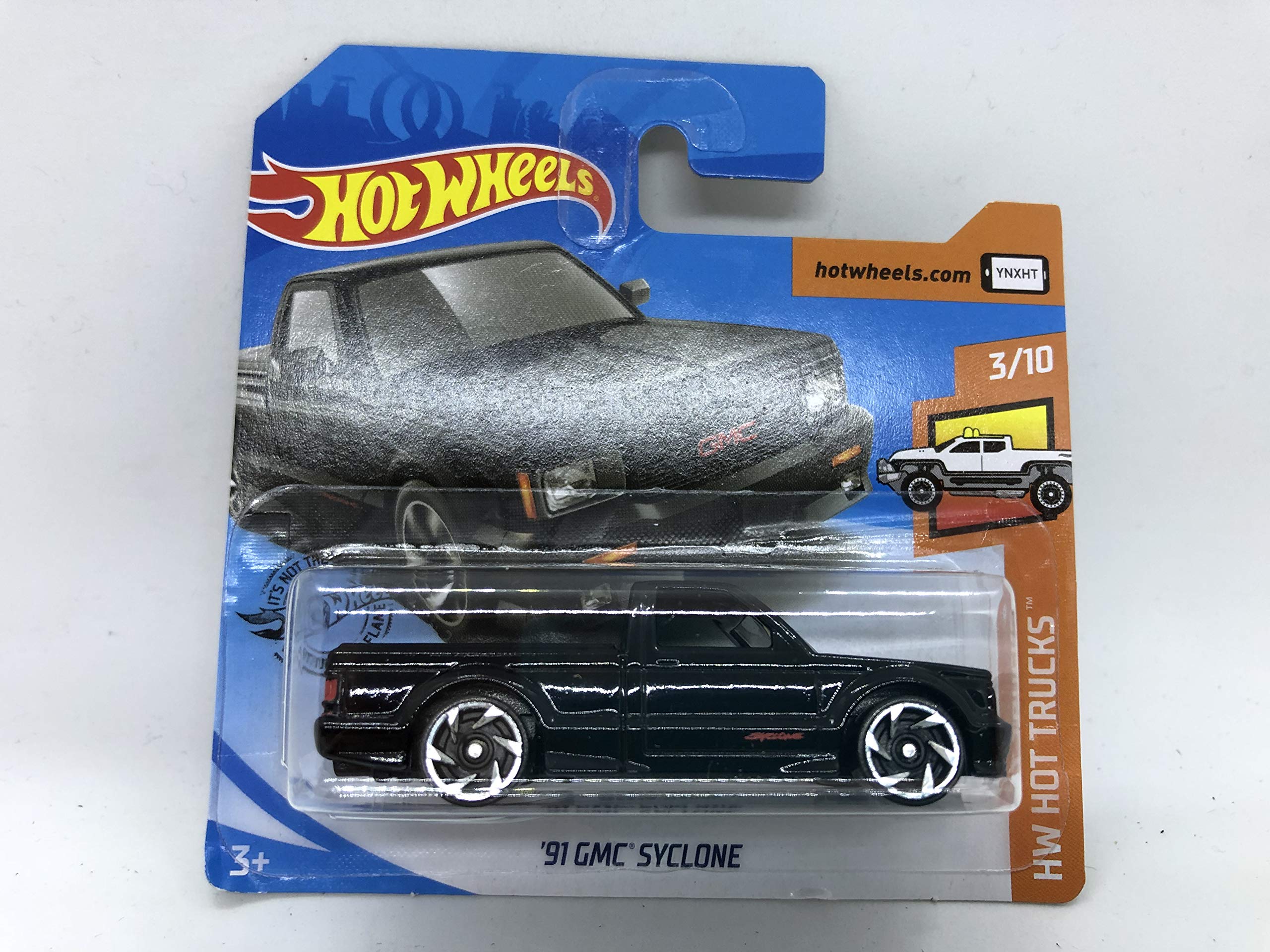 2020 Hot Wheels '91 GMC Syclone Black 3/10 HW Hot Trucks 150/250 (Short Card)