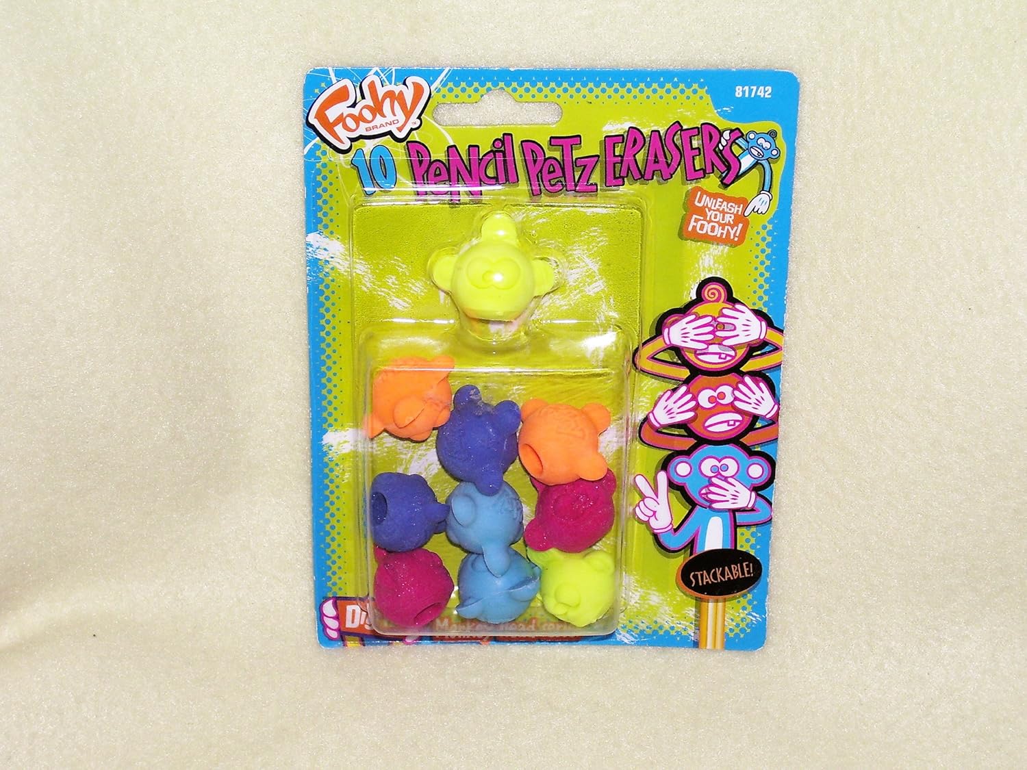 Foohy 10 Pencil Petz Erasers Amazon.ca Office Products