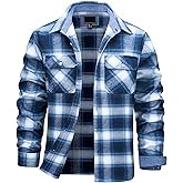 TACVASEN Mens Flannel Shirt Long Sleeve Plaid Shirts Cotton Lightweight Casual Button Down Work Shirt with 2 Pockets