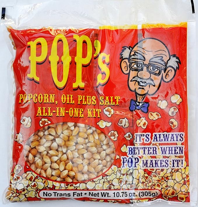 POP's Premium 8oz. Portion Pack Popcorn Kits (Count of 24) Amazon.co
