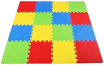 BalanceFrom Kid s Puzzle Exercise Play Mat with High Quality EVA Foam Interlocking Tiles Multi Color
