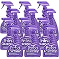 HOPE'S Perfect Countertop Cleaner and Polish 22-Ounce, Streak-Free Multi-Surface Cleaning Spray, Safe on Stone, Laminate, CORIAN, Granite, Quartz, Marble, Pack of 12