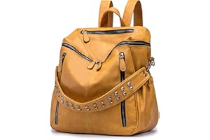 Roulens Women Backpack Purse Fashion Leather Large Ladies Shoulder Bags Travel Backpack Purse for Women