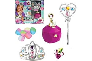 GP TOYS Jewel Secrets - Princess Glam Set - for Dress Up - Make Your Own Jewellery, Gems Inside Magic Stones