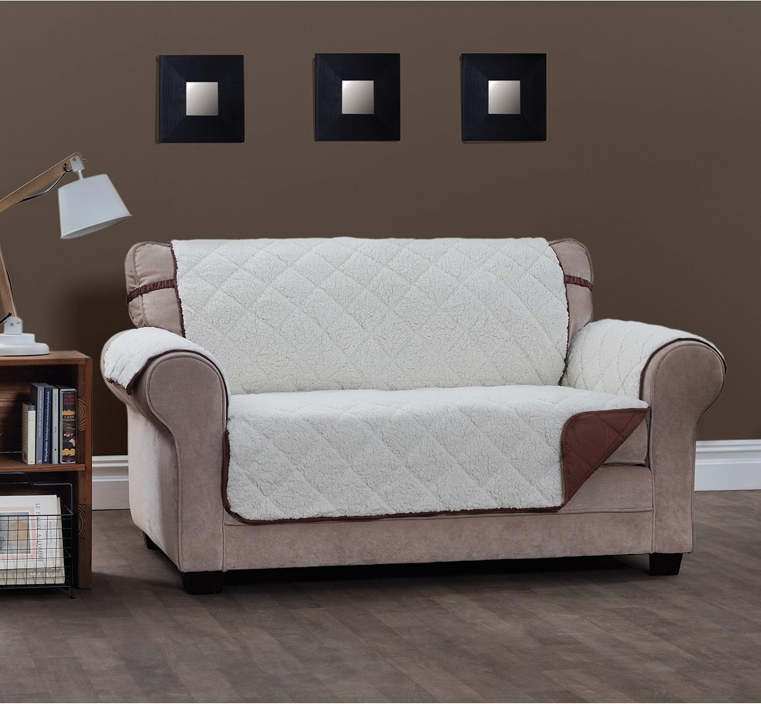 Sherpa XL Sofa Furniture Protector XL Sofa Brown Cream