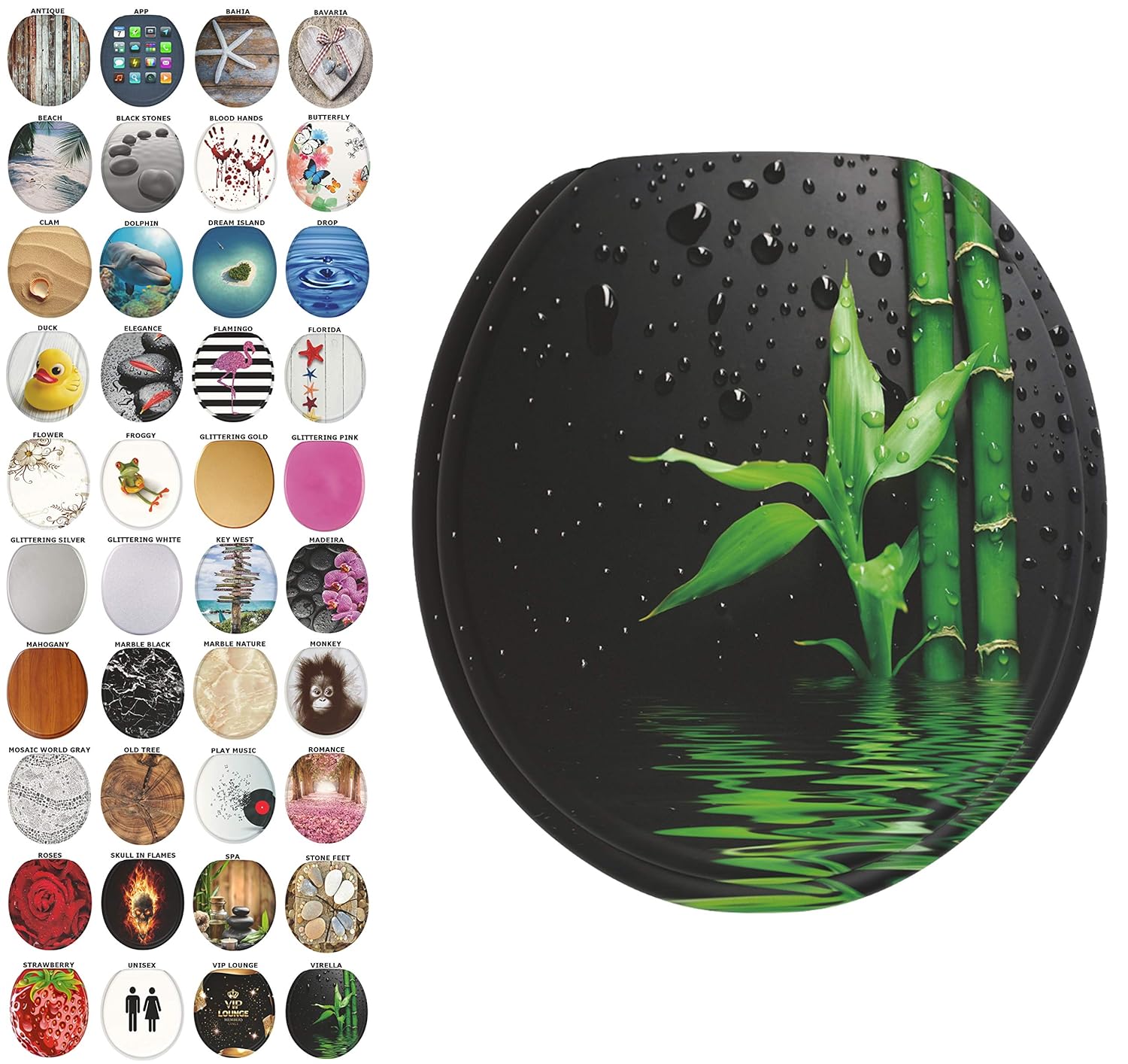 Best round toilet seat decals