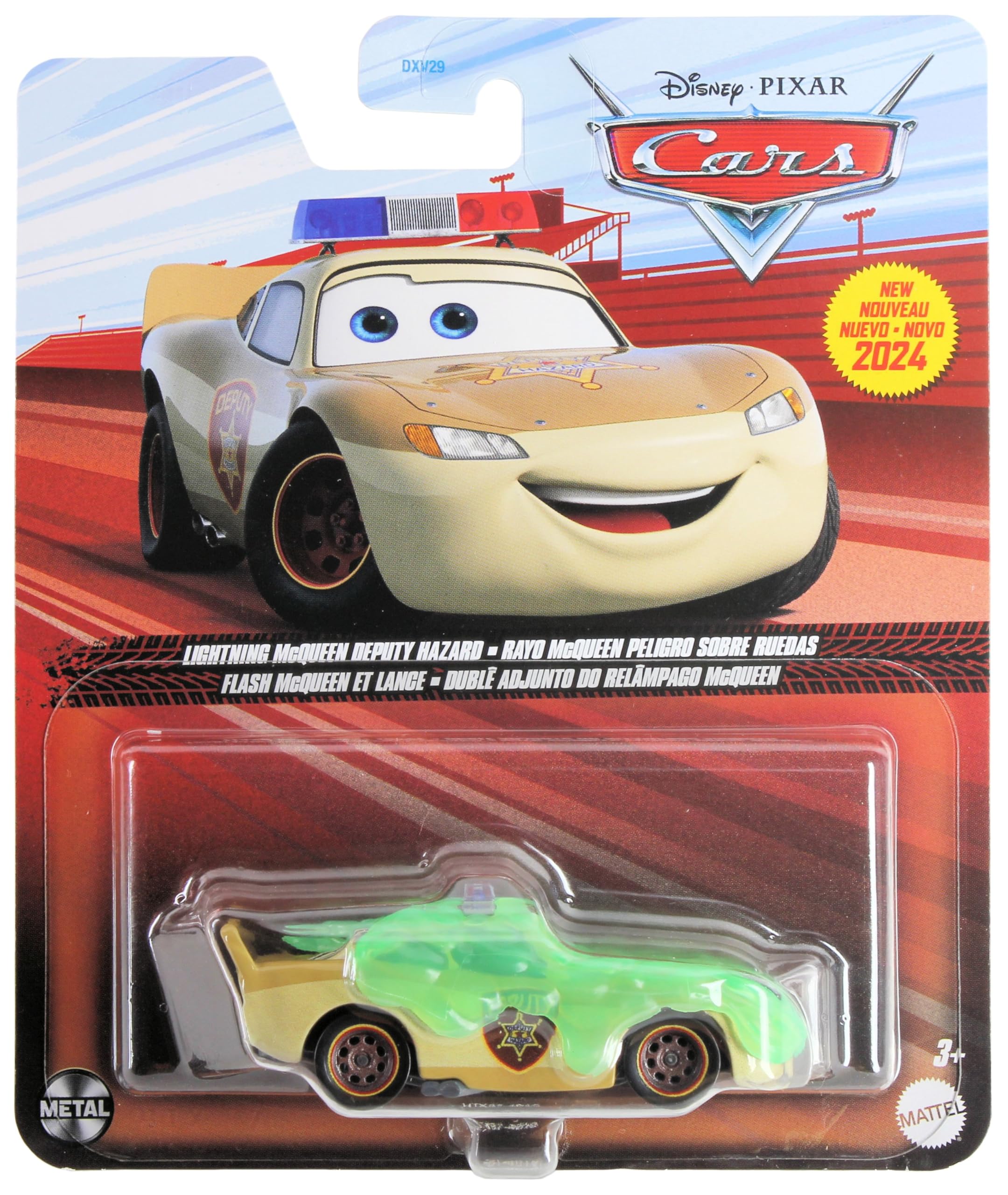 Disney Pixar Cars Series On The Road Flash McQueen Deputy Hazard with Slime