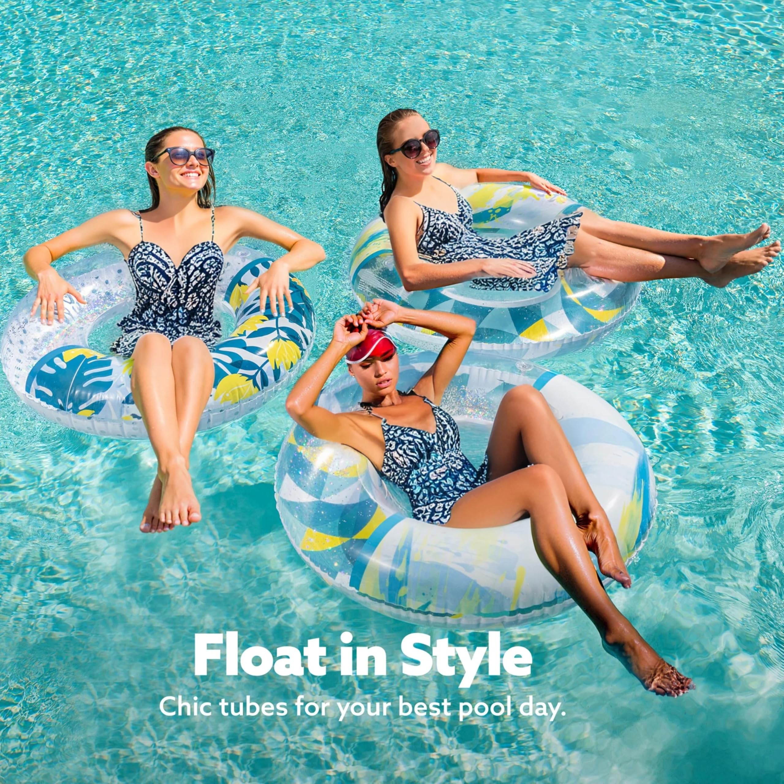 Inflatable Pool Floats with Glitters 32.5