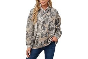 MSBESYOR Camo Hoodie for Men Women Oversized Fleece Maple Leaf Hooded Sweatshirt Graphic Print Pullover Hoodies with Pocket