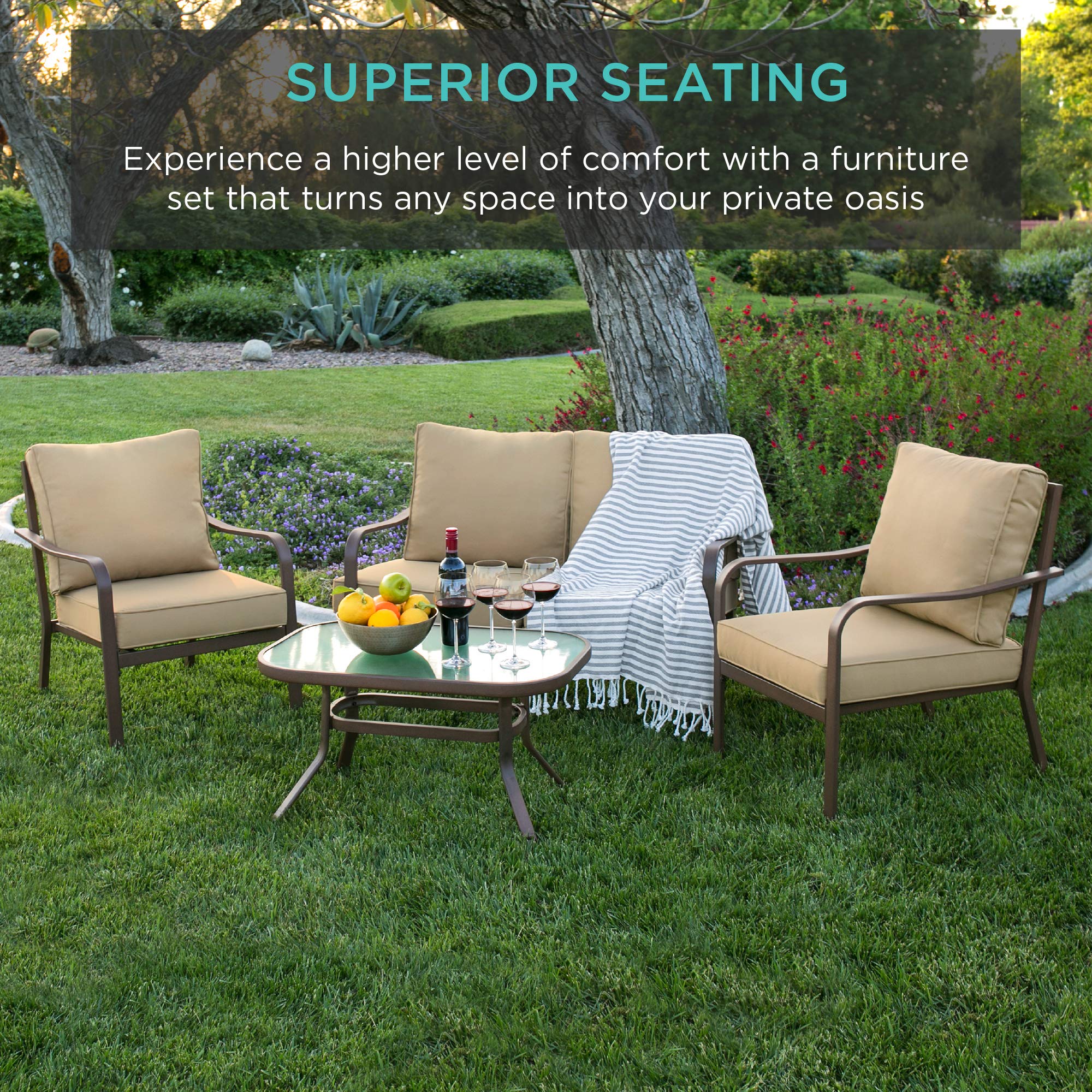 Giantex 4 Pcs Outdoor Patio Furniture Se Buy Online In Gibraltar At Desertcart