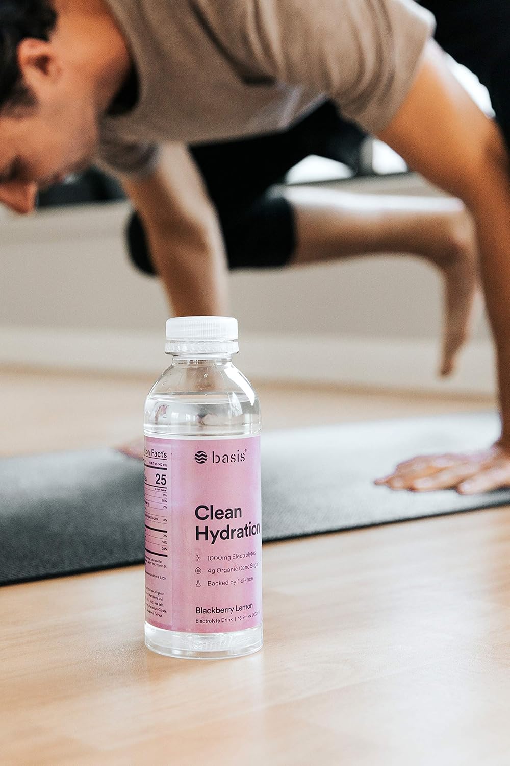 Basis Clean Hydration Drink, Low Sugar Electrolyte Beverage, Dehydration Recovery from at-Home Workouts, Exercise, Illness, Travel, Hangover, Sports, Heat, Fatigue - 12 Bottles per Case - (Variety): Health & Personal Care