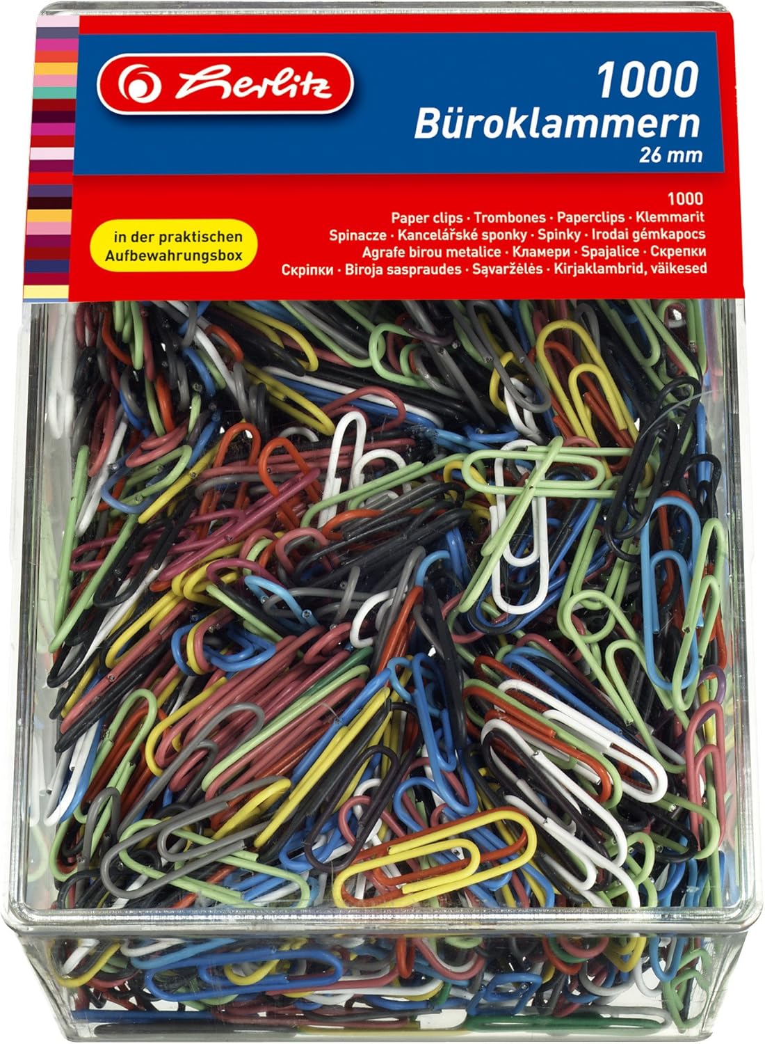 Herlitz 26mm Paper Clip (1000 Pieces) Office Products