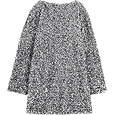 Lentta Women's Sequined Dress Petersham Ribbon Long Sleeve Party Night Out Club Festival Dresses