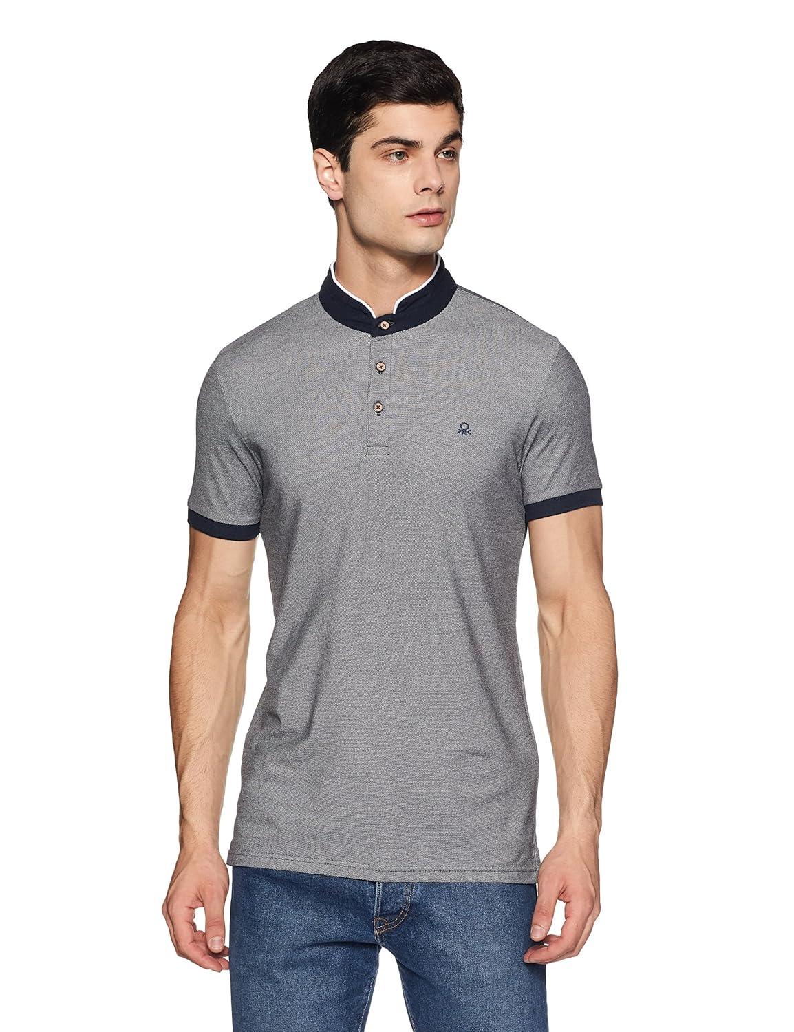 united colors of benetton men's striped regular fit polo