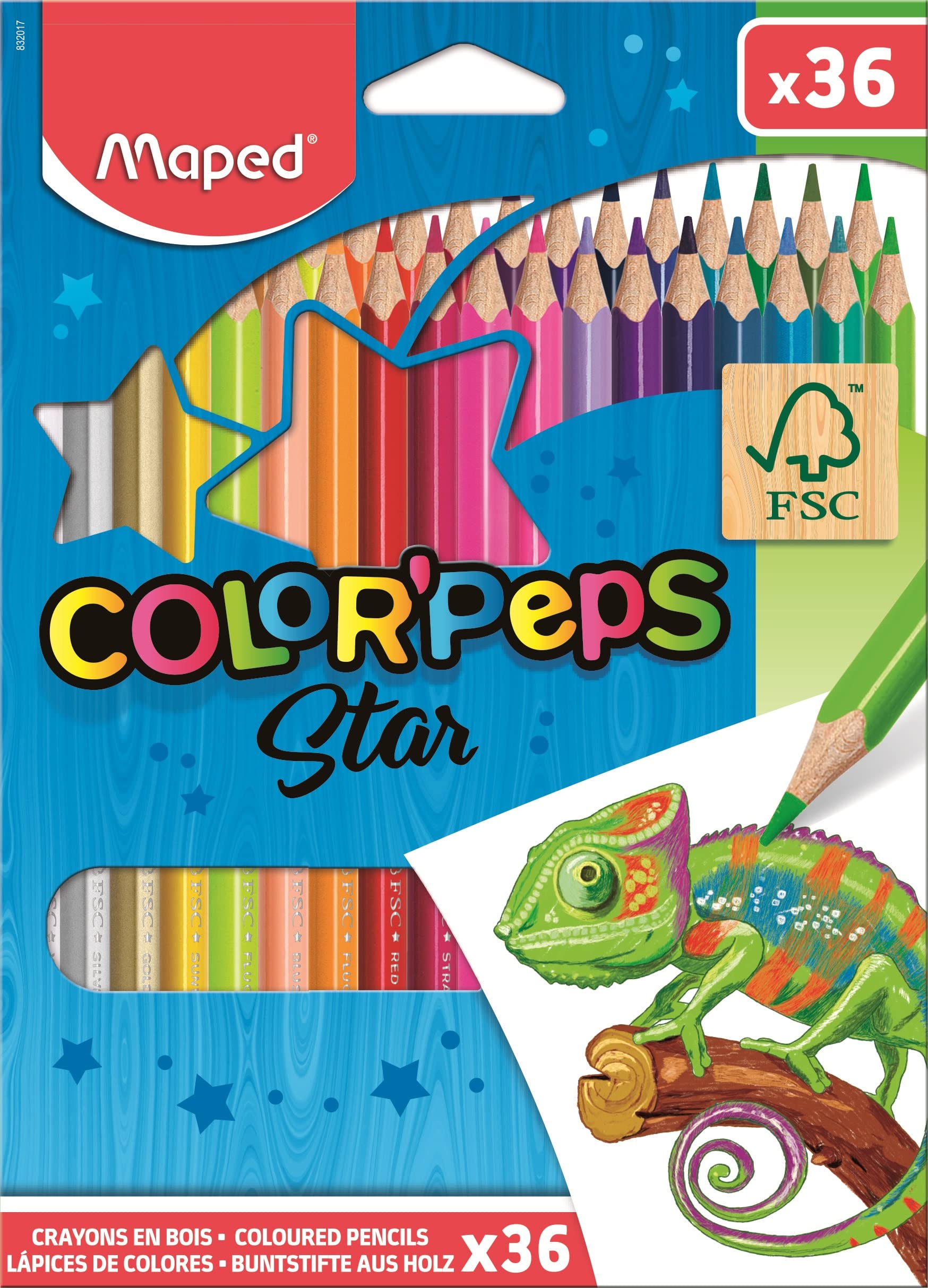 Maped Color'Peps Colouring Pencils (Pack of 36) - Multicolour