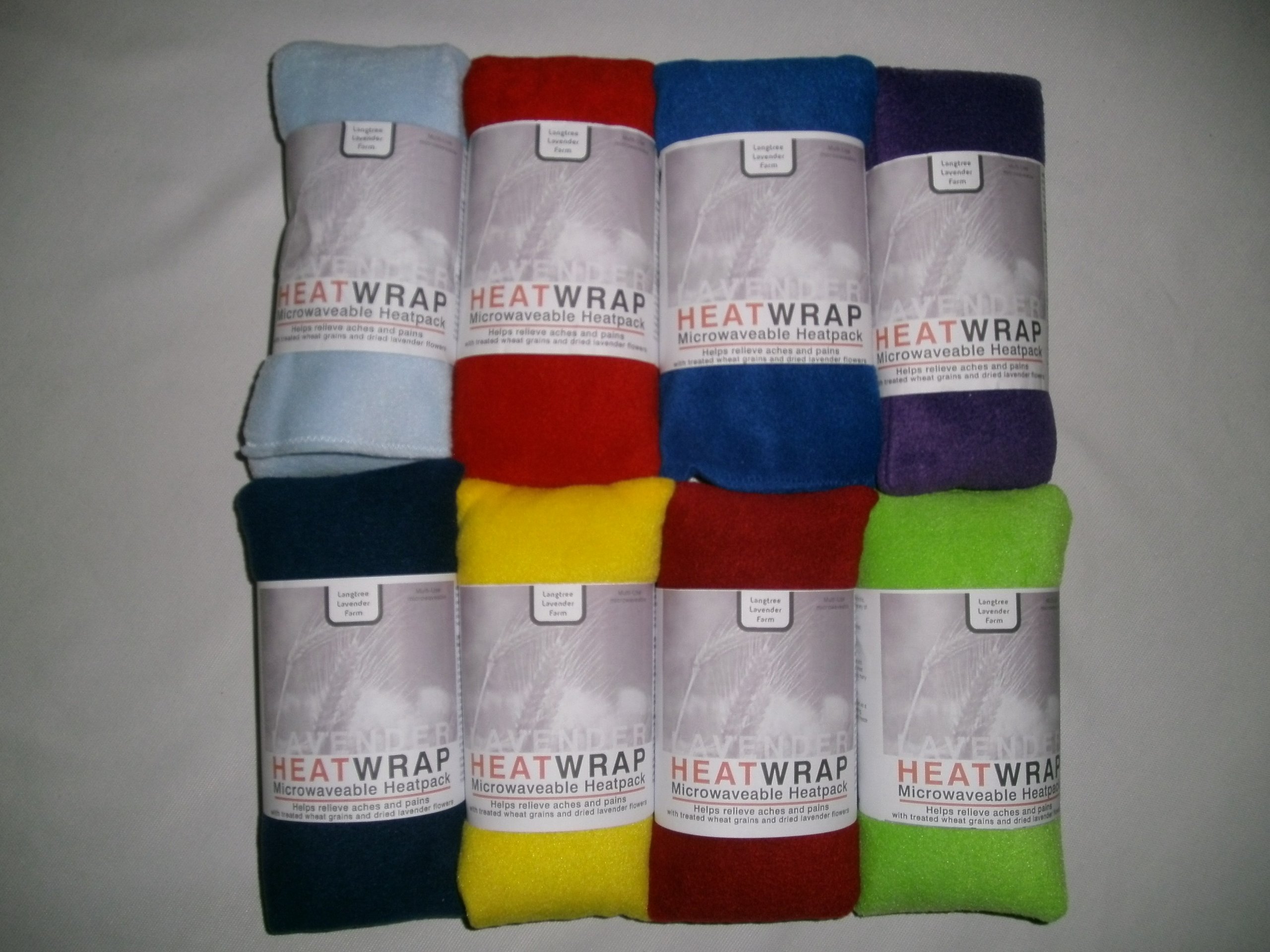 Microwave Fleece Wheat Bags with Lavender - Choice of Assorted Colours