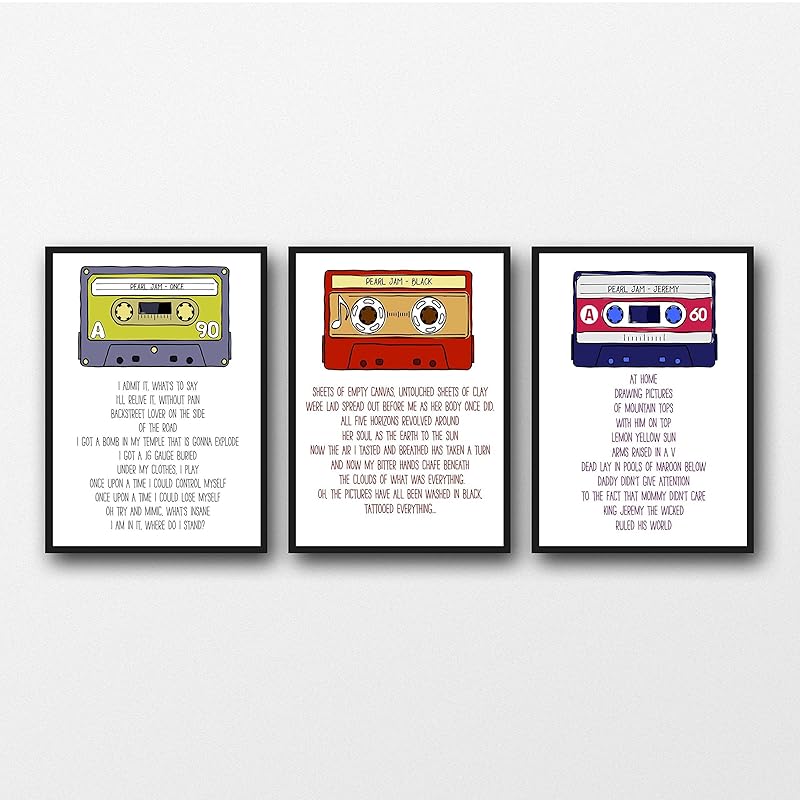 Download Amazon Com Set Of 3 Pearl Jam Ten Lyrics Unframed Prints Handmade For iPhone Free Get Wallpaper Amazon Com Set Of 3 Pearl Jam Ten Lyrics Unframed Prints Handmade Desktop Wallpaper Free