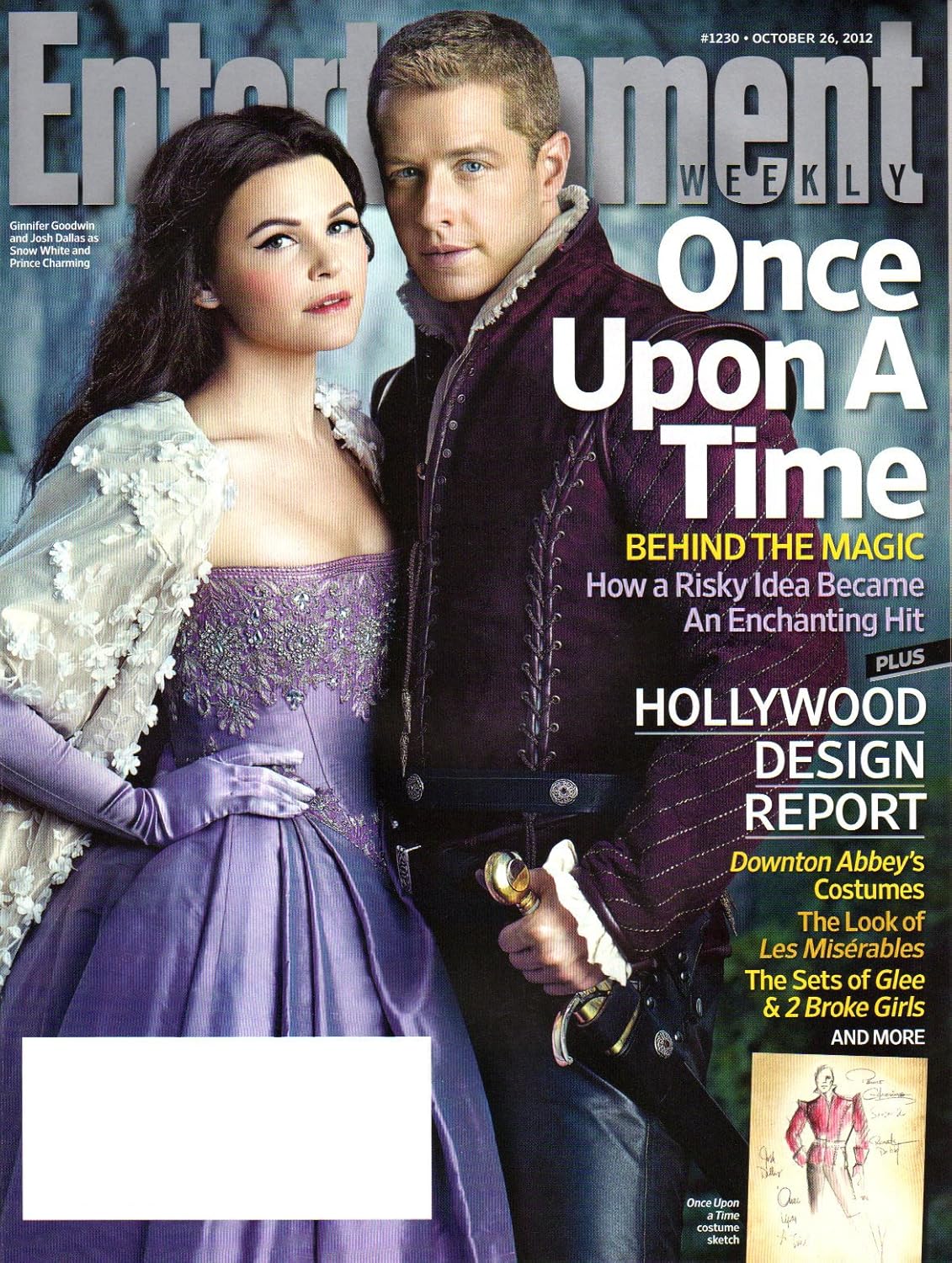 Amazon Com Entertainment Weekly October 26 12 Ginnifer Goodwin Josh Dallas On Cover Once Upon A Time Downton Abbey S Costumes Sets Of Glee 2 Broke Girls Everything Else