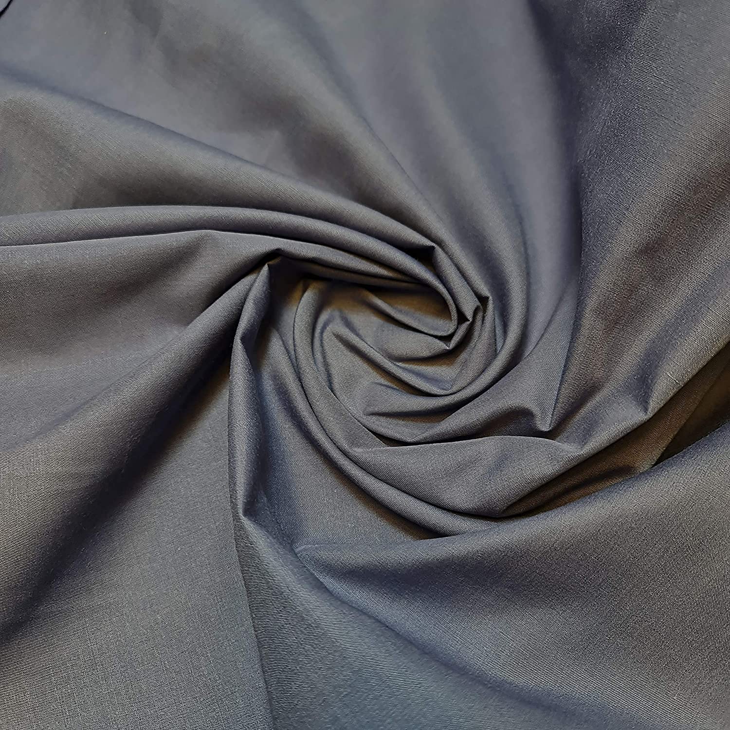 Textile Station Plain/Solid Dyed Polyester Polycotton Dress Craft Fabric Material 44" - 112 cm Wide Sold As 1 Meter Pre - Cut Lengths (Available in 42 Colours) (Denim, 2 Meter)