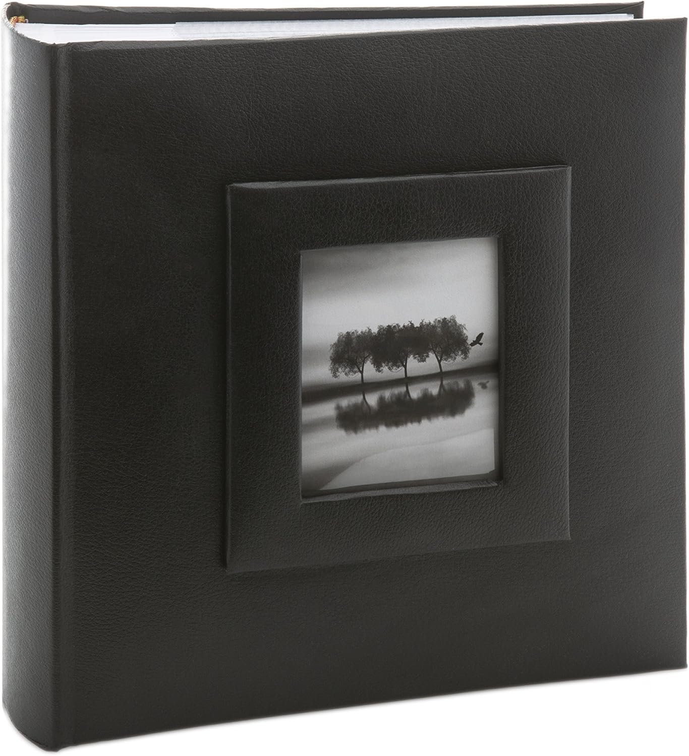 Kenro Savoy Series Black Faux Leather Photo Album for 100 Photos 7x5 inch / 13x18cm with Frame