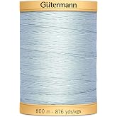 Gutermann Natural Cotton Thread Solids 876yd, Powder Blue