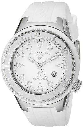 Buy Swiss Legend Watches Men S Neptune White Dial White Silicone Model 21848d 02 Wht Online At Low Prices In India Amazon In