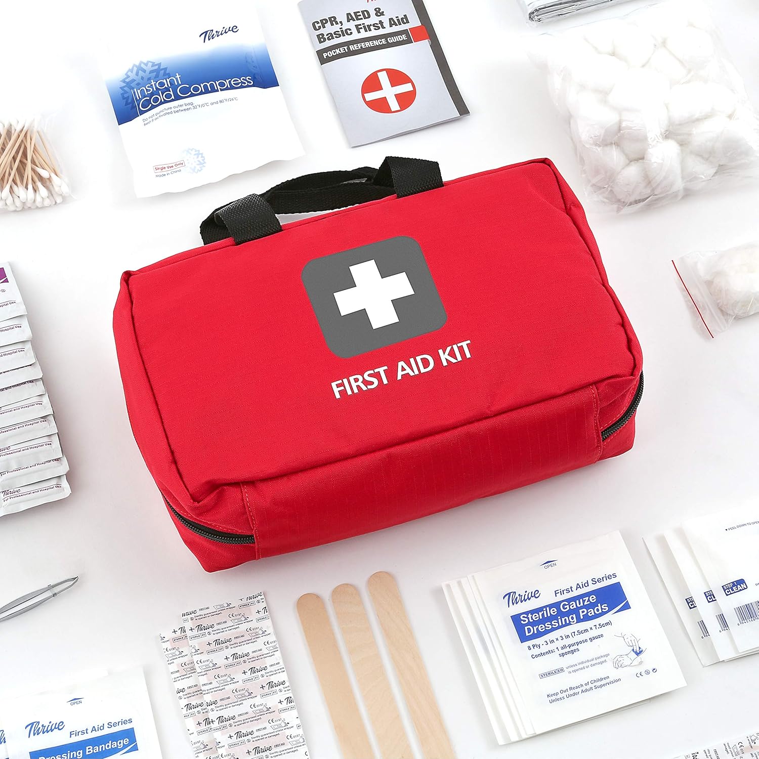 First Aid Kit – 291 Pieces – Bag. Packed with Hospital Grade Medical Supplies for Emergency and Survival situations. Ideal for The Car, Camping, Hiking, Travel, Office, Sports, Pets, Hunting, Home: Health & Personal Care