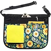 Waterproof Server Apron for Women with 5 Pockets,Quickly Put on and Take off Waitress Aprons,Work Apron for Bartender Barista