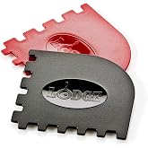 Lodge Durable Grill Pan Scrapers, Red and Black, 2-Pack | Durable Grill Pan Scrapers for Removing Residue from Lodge Cast Iron Grill Pans Without Damaging Seasoning